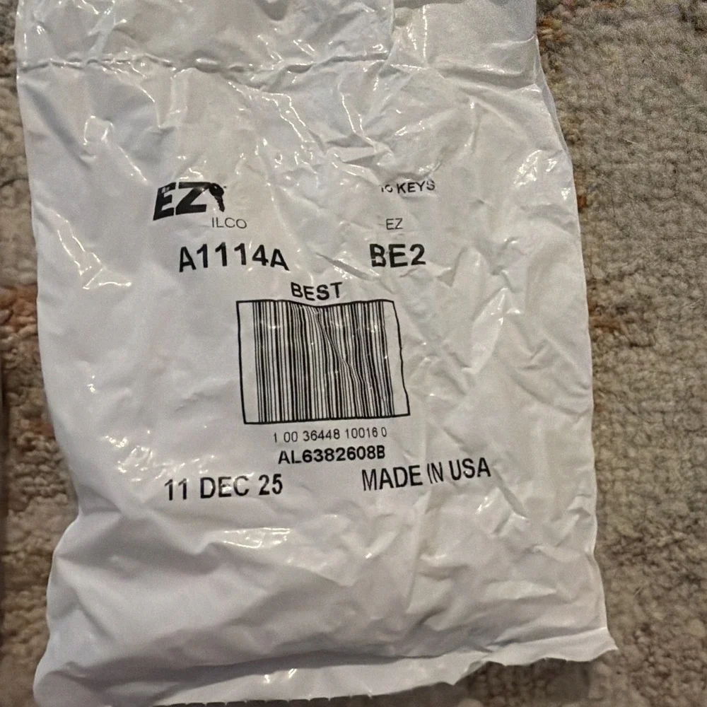 Bag Of 10 Keys ILCO BE2 A1114A Best Lockset Key Blank Uncut AL6382608B